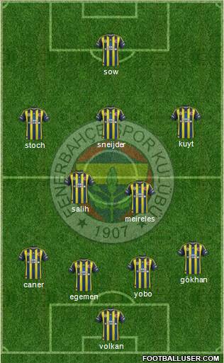 Fenerbahçe SK Formation 2012
