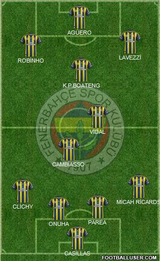 Fenerbahçe SK Formation 2012