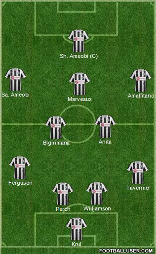 Newcastle United Formation 2012