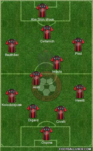 OGC Nice Côte d'Azur Formation 2012