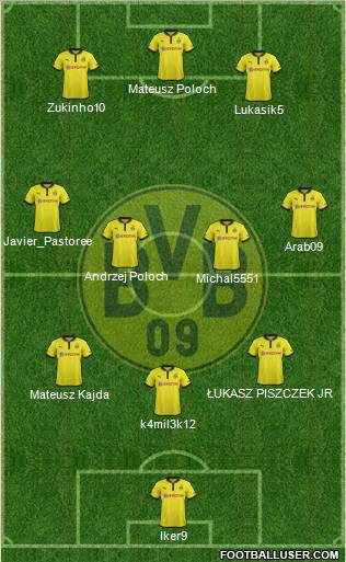Borussia Dortmund Formation 2012