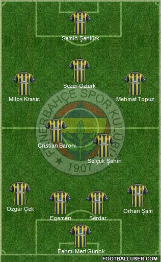 Fenerbahçe SK Formation 2012
