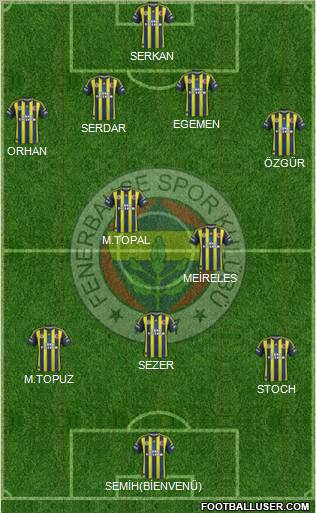 Fenerbahçe SK Formation 2012