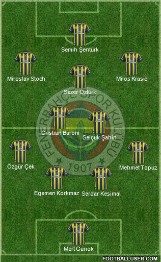 Fenerbahçe SK Formation 2012