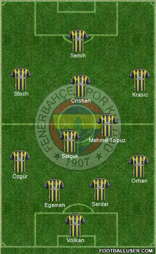 Fenerbahçe SK Formation 2012