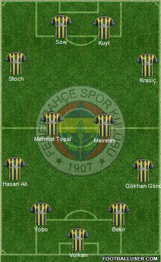 Fenerbahçe SK Formation 2012