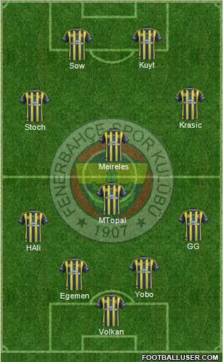 Fenerbahçe SK Formation 2012