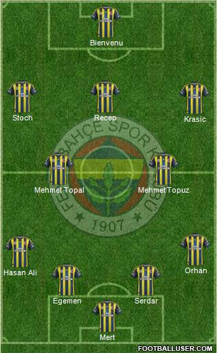 Fenerbahçe SK Formation 2012