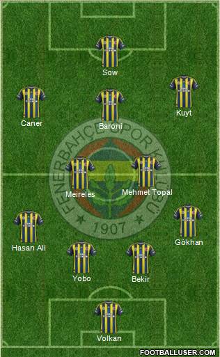 Fenerbahçe SK Formation 2012