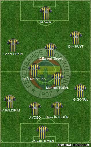 Fenerbahçe SK Formation 2012