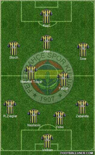 Fenerbahçe SK Formation 2012