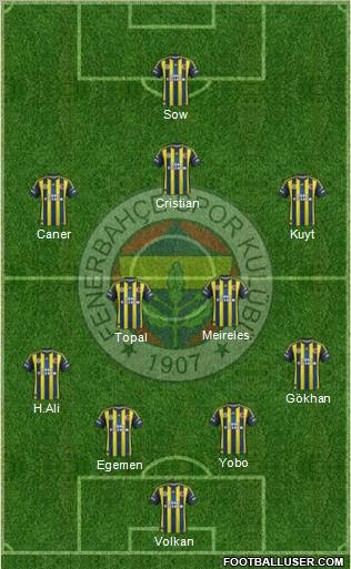 Fenerbahçe SK Formation 2012