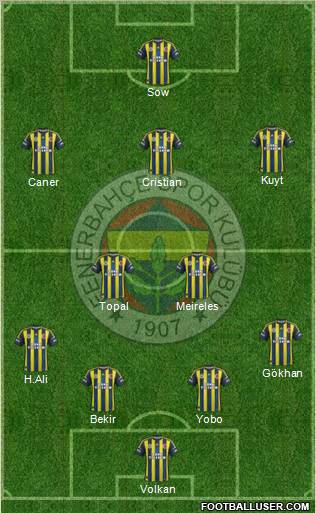 Fenerbahçe SK Formation 2012