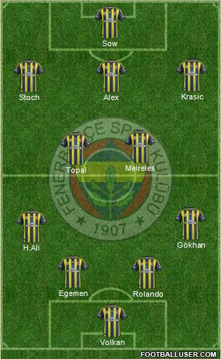 Fenerbahçe SK Formation 2012