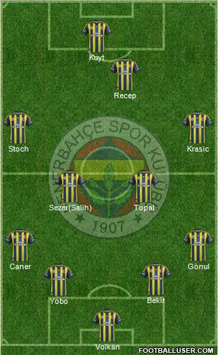 Fenerbahçe SK Formation 2012