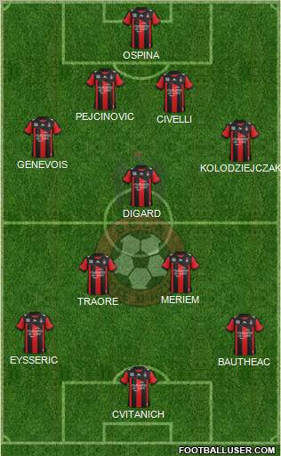 OGC Nice Côte d'Azur Formation 2012