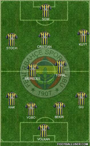 Fenerbahçe SK Formation 2012