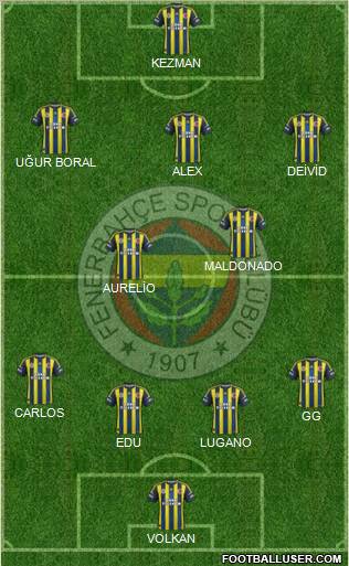 Fenerbahçe SK Formation 2012