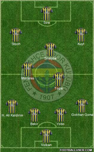 Fenerbahçe SK Formation 2012