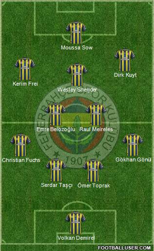 Fenerbahçe SK Formation 2012