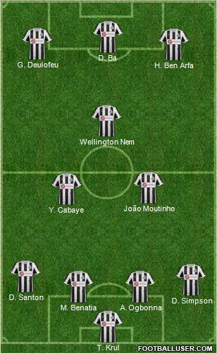 Newcastle United Formation 2012