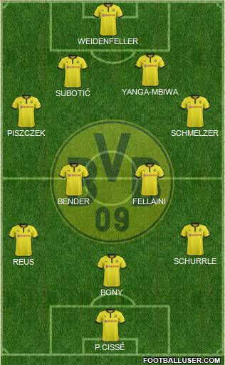 Borussia Dortmund Formation 2012