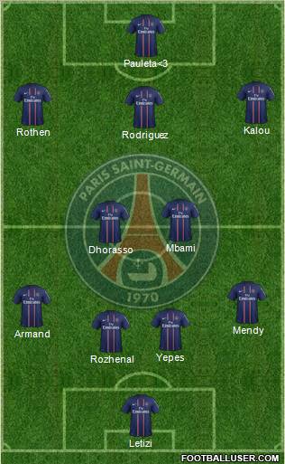 Paris Saint-Germain Formation 2012