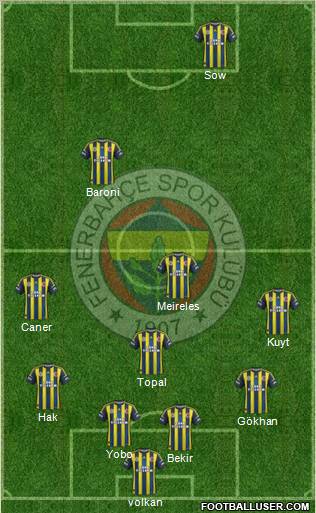 Fenerbahçe SK Formation 2012