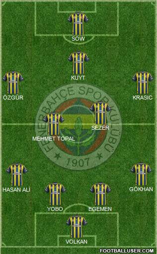 Fenerbahçe SK Formation 2012