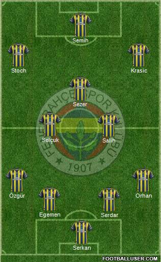 Fenerbahçe SK Formation 2012