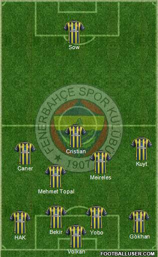 Fenerbahçe SK Formation 2012
