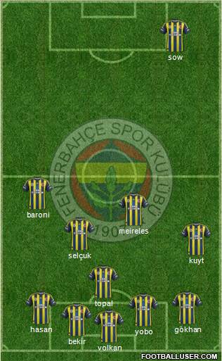 Fenerbahçe SK Formation 2012