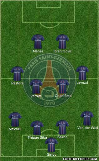 Paris Saint-Germain Formation 2012