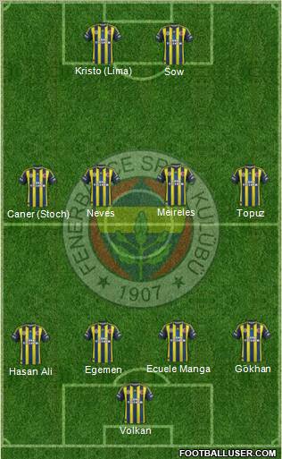 Fenerbahçe SK Formation 2012