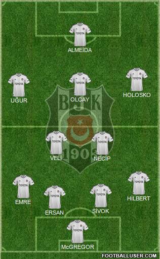 Besiktas JK Formation 2012