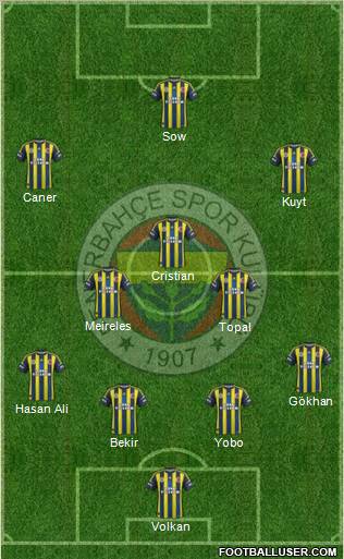 Fenerbahçe SK Formation 2012