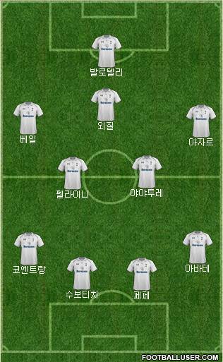 Tottenham Hotspur Formation 2012