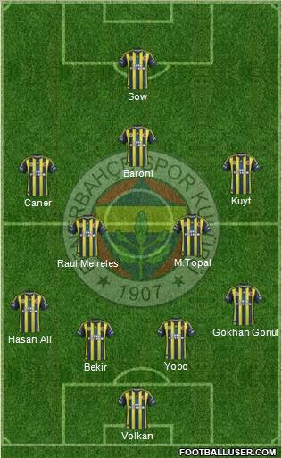Fenerbahçe SK Formation 2012