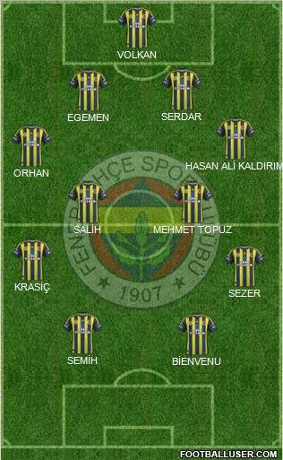 Fenerbahçe SK Formation 2012