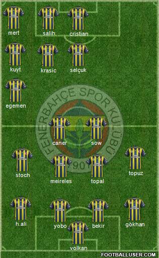 Fenerbahçe SK Formation 2012