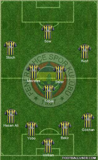 Fenerbahçe SK Formation 2012