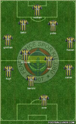 Fenerbahçe SK Formation 2012