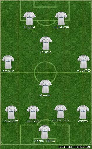 Tottenham Hotspur Formation 2012