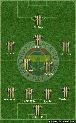 Fenerbahçe SK Formation 2012