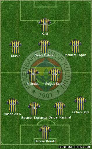 Fenerbahçe SK Formation 2012