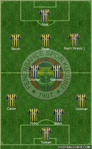 Fenerbahçe SK Formation 2012