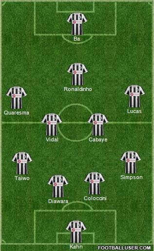 Newcastle United Formation 2012