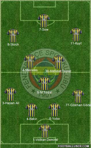 Fenerbahçe SK Formation 2012