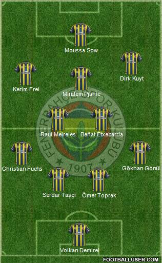 Fenerbahçe SK Formation 2012