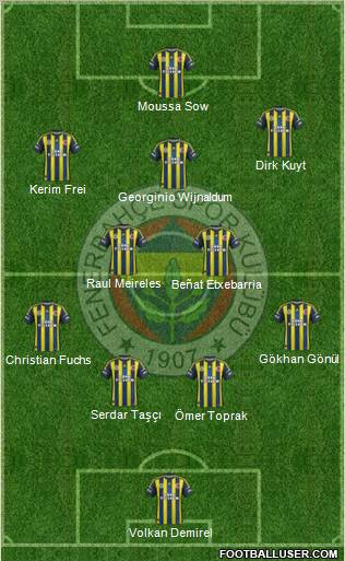 Fenerbahçe SK Formation 2012
